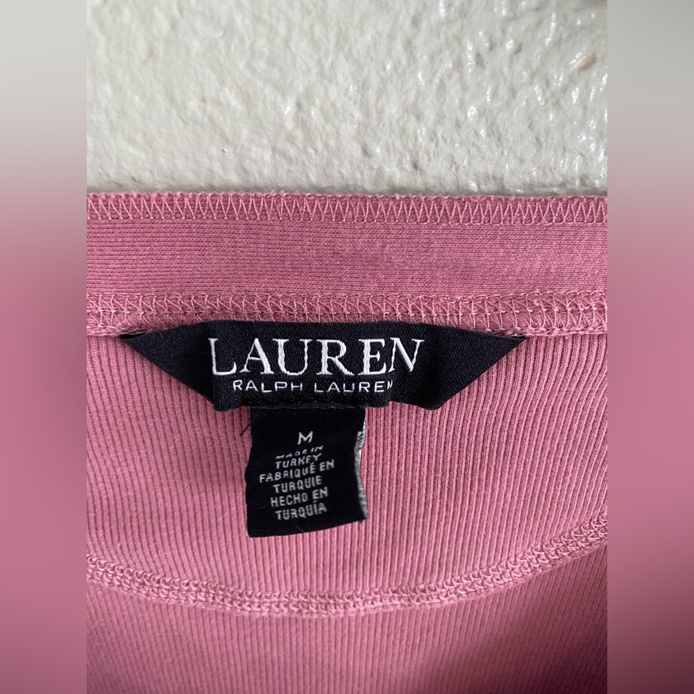 Lauren Ralph Lauren Henley Cotton Long Sleeve Size Medium - Picture 12 of 12